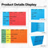 Yeaqee 50 Pcs Durable Real Estate Listing Folder - Pre Printed Right Panel, 5 Colors, Agent Planner with Checklist