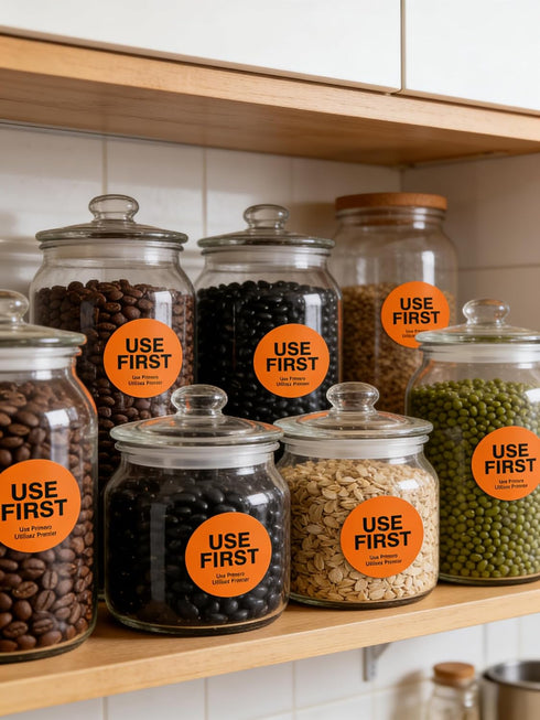 BLESS-VAST 500 1.5 Inch Pcs Use First Stickers - Dot Pharmacy Labels Paper for Food Service, Medication, Inventory