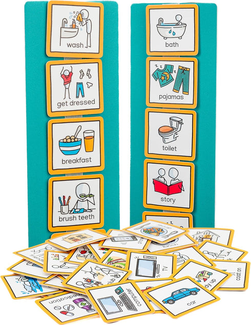 Visual Schedule Routine Chart with PECS Cards, Support Communication for Children, Toddlers, Autism, ADHD, Dementia