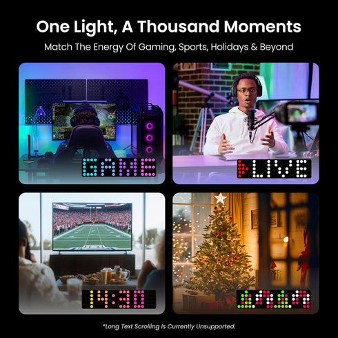 16M 2.4GHz YEELIGHT LED Smart Lamp, Colors Option Pixel Cube Smart Table Lamp, Music Sync RGB+IC Display