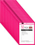 Nezyo 50 Pieces Dry Erase Pockets, Reusable Plastic Sleeves for Classroom, Shop Holder Order Pockets (Rose Red)