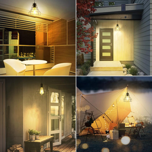 Solar Pendant Lights Outdoor Indoor with Remote, Chicken Coop Lights Solar Powered Shed Light with ON Off Switch,Solar