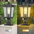 Outdoor Post Light Base Mount, 3'' Adapter in Black Finish for Deck Porch Patio, 5.5" W x 5.5" D x 3.25" H