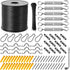 Keeimp String Light Hanging Kit,164 Ft Nylon Coated Stainless Steel 304 Wire Rope,