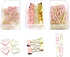 Gold Pink Binder Clips and Paper Clips Set, 3-in-1 Boxed for Office School Supplies, Teachers Classroom Daily Use