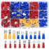 300 Pcs Insulated Electrical Connectors, Fork Ring Spade Butt Quick Disconnect Crimp Terminals Lugs Set, Male/Female