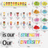 Diversity Bulletin Board Decoration Set, Diverse Students Borders Cutouts for School Classroom Craft
