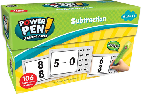 Power Pen Learning Cards: Subtraction by Teacher Created Resources (6458) Medium