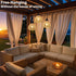 3 Pack Dimmable Outdoor Battery Operated Chandelier, Small Hanging Rattan Pendant Lights with Timer, Warm White