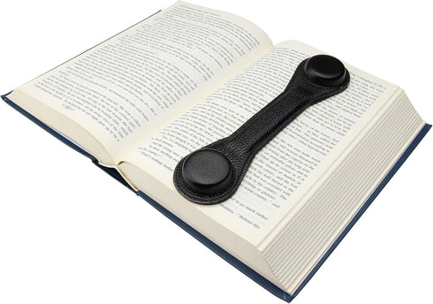 Superior Essentials Leather Bookmark Book Holder, Black Leather Paper Weights for Hands-Free Reading