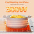 6 6H 300W Countertop, Warming Mat for Food Small Warming Tray with Temp & Timer, Full Surface Heating, Waterproof