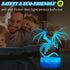 3D 16 4 Dimmable, Dragon Night Light, Dragon Gifts, Illusion Lamp with Colors Changing, Timer, Flash Modes and Kids