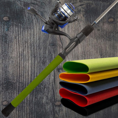 Accering Frosted Pattern Fishing Rod Grip Wrap, Heat Shrink Grip Tubing, Fishing Rod Handle Shrink Wrap (f40mm, L3.28 ft, Fruit Green)