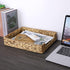 BTSKY Multipurpose A4 File Tray, Natural Water Hyacinth Desk Organizer for Letter Size Documents, Office, Bathroom
