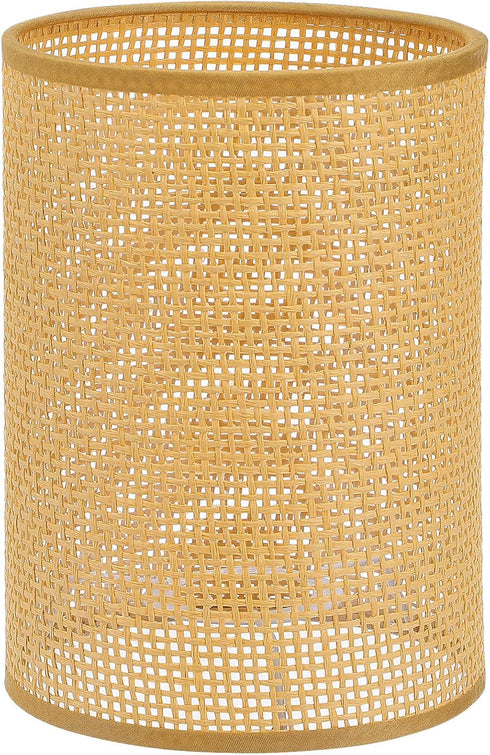 SEWACC Rustic Rattan Woven Light Cover, Desk Lamp Cover, Indoor Lampshade, E27