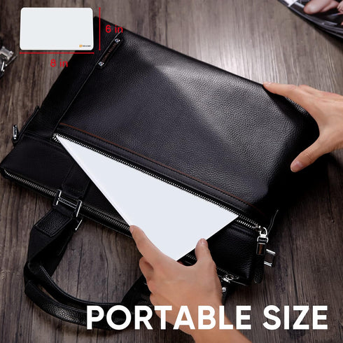 Small Dry Erase Board, 8" x 6" Desktop Clear Glass White Board, Memo Note for Home Office School