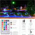 33FT 18 100 Solar Rope Lights Outdoor Waterproof, Colors Changing Trampoline Light Solar Powered & USB with Remote