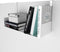 Wallniture Bali Cubicle Organizer, Metal Bookshelf with Buro Hanger Hooks, White