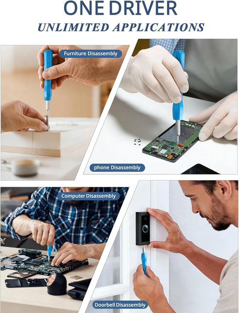 T6 T15 20Pcs Reset, Doorbell Screwdriver Replacement Kits, Double-Ended Torx Video Doorbell Camera Screwdriver