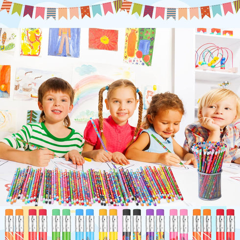 Teling 120 Pcs School Pencils, Welcome Back to School Supplies for Kids Students Teacher Classroom