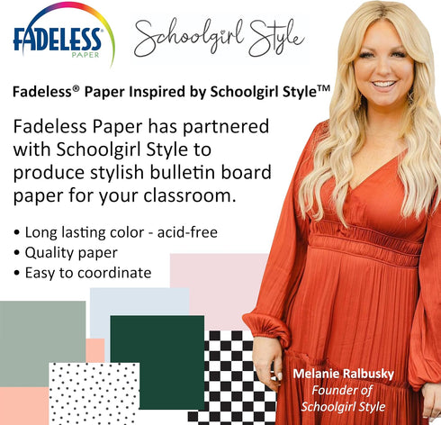 Fadeless Schoolgirl Style Bulletin Board Paper, Southern Charm, 47.25" x 50', 1 Roll
