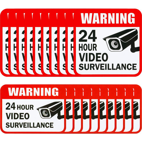 20 2 5 5 Inches 3 4 Inches 24 Tatuo Pieces Video Surveillance Sticker Sign Decal Size for Home Business Camera Alarm