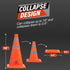 RoadHero 18 Inch Collapsible Traffic Safety Cones, 6 Pack, Multi Purpose Pop-up Cones with Reflective Collar for Road