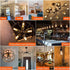 LED Tubular Bulb 4W, E26 Clear Edison Bulb, 40W Equivalent, 400 Lumens, 2700K Warm White, 6 Pack