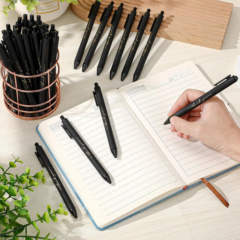 Dispowreath 50pcs Thank You Pens Bulk Cute Multicolor Ballpoint Pen for Server Employee Appreciation Gifts for Social