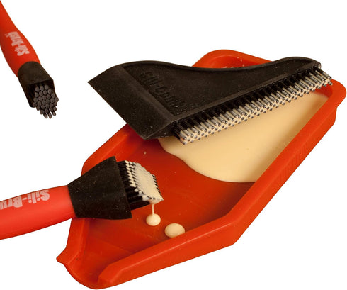 Sili Complete Silicone Glue Kit Wood Glue Up 4Piece Kit 2 Pack of Silicone Brushes 1 Tray 1 Comb Woodworking Glue Spreader Applicator Set by Sili