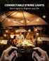 30FT 13 G40 Bulbs 2700K Dimmable VIPAR Outdoor String Lights, Patio Lights Outdoor Waterproof, Shatterproof Connectable