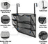 Wall File Organizer, 3 Tire Hanging File Folder Mail Organizer, Vertical Mesh Metal Door/Wall Mount Hanging File Holder, Paper Document Magazine Rack with Hooks for Home Office Black