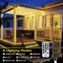 50ft 600 8 Connectable Outdoor Rope Lights, LED Warm White Strip Light Plug in for Indoor with Waterproof Modes