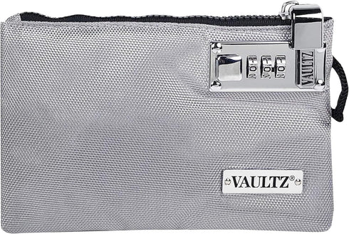 Vaultz Money Bag with Lock - 7 x 10 Inches, Locking Pouch for Cash, Bank Deposits, Wallet, Medicine, Phone, Credit