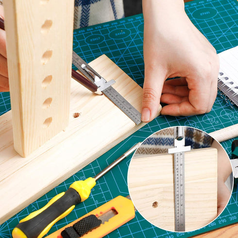 2 Pieces 6 Inch Pocket Ruler, Flexible Stainless Steel Ruler with Detachable Clips for Precision Measurement