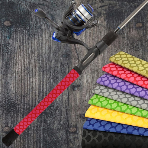 Accering Fishscale Pattern Heat Shrink Wrap Tubing for Fishing Rod Grip and Kitchen Supplies (f25mm, L3.3ft)