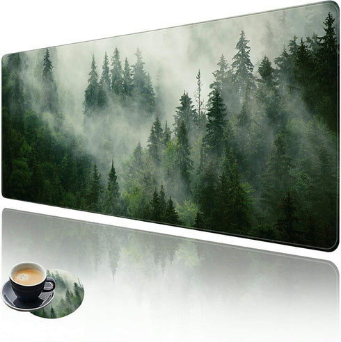 Extended Large Mouse Pad, Functional Desk Pad with Stitched Edges, XXL Mouse Pad (31.5x11.8 Inch) with Brilliant