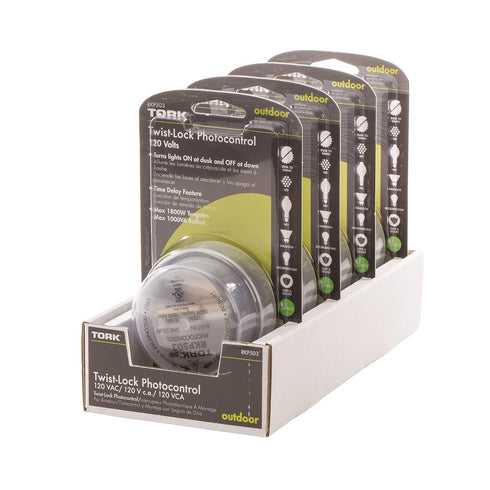 RKP503 120-Volt NSi Industries, LLC TORK Outdoor Twist-Lock Photocontrol With Time Delay - Controls Lighting Dusk