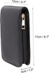 Fountain Roller Ball Pen Case Holder, PU Leather Bag for 12 Pens, Color Black