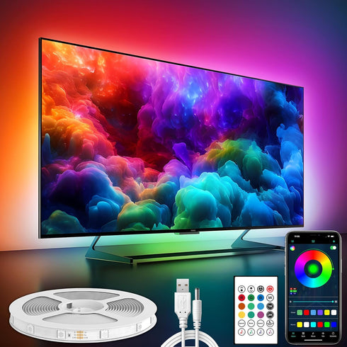 Maylit ICRGB TV LED Backlight, App Control LED Lights for 20-36in TV/Monitor,