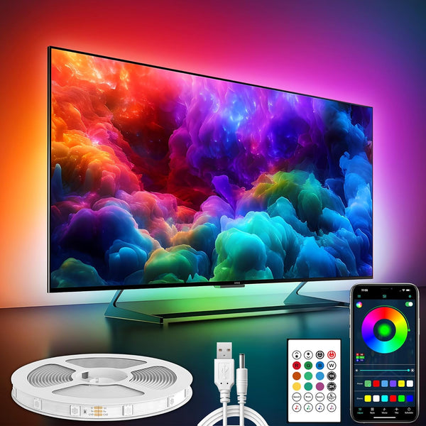 Maylit ICRGB TV LED Backlight, App Control LED Lights for 20-36in TV/Monitor,