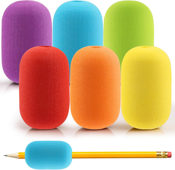 Fampery 6-Pack Pencil Grips for Kids Handwriting - Reusable Foam Tubing Pencil Grips