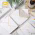 Teling 100 Pack 5 x 7 Envelope Invitations | Ice White | A7 V Flap Envelopes with Gold Border for Bridal Shower, Wedding