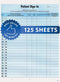 Tabbies Patient Sign-In Label Forms | 8-1/2" x 11" Form, Blue, 23 Labels/Sheet, 125 Sheets/Pack