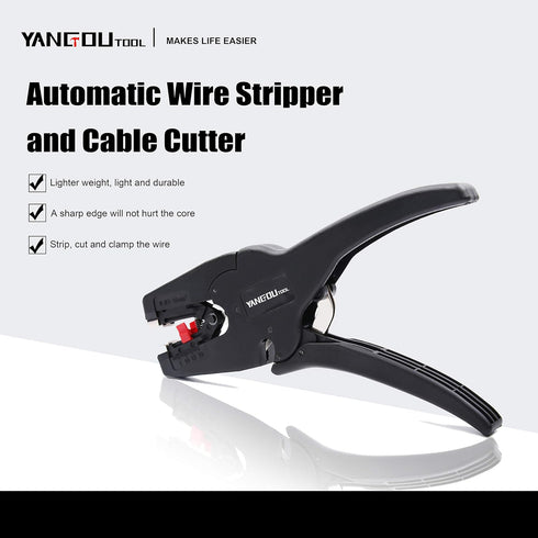 Yangoutool Automatic Wire Stripper and Cutter, 2-in-1 Tool with Auto Distance Positioning, Ideal for Electricians