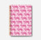 Hot Pink Journal Notebook - Preppy Tiger Spiral Notebook with 164 Pages, 5.5" x 8.3"
