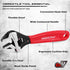6" Adjustable Wrench Pipe Spanner: Wide Jaw Black Oxide Wrench with Cushion Grip, CR-V Steel