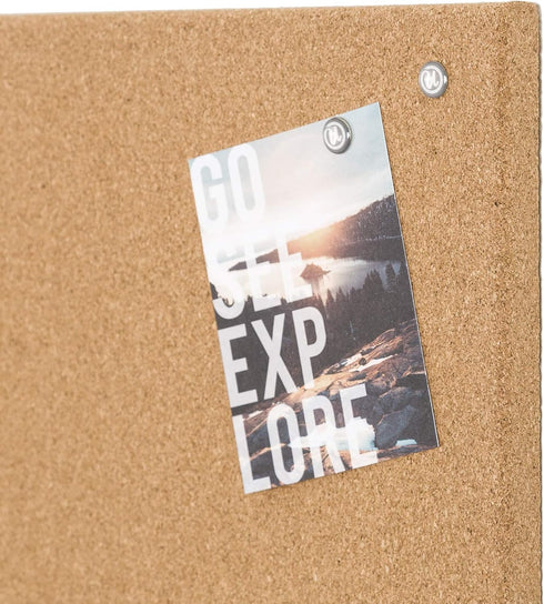 U Brands Cork Canvas Bulletin Board, 14 X 14 Inches, Frameless Design