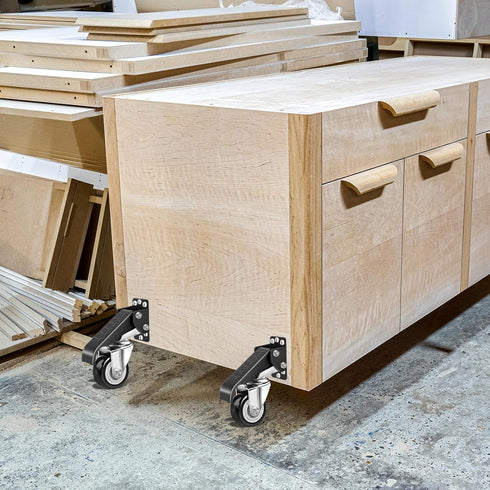 SPACECARE Workbench Casters Kit, 600Lbs Heavy Duty Quick Release Caster Wheels, Set of 4