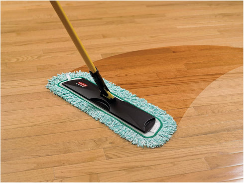 Rubbermaid Commercial Products HYGEN Microfiber Dust Pad, 36 inch, Green, For Heavy-Duty Cleaning